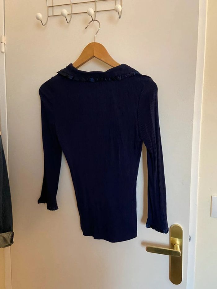 Top manches longues strié Naf Naf Bleu marine Taille S - photo numéro 2