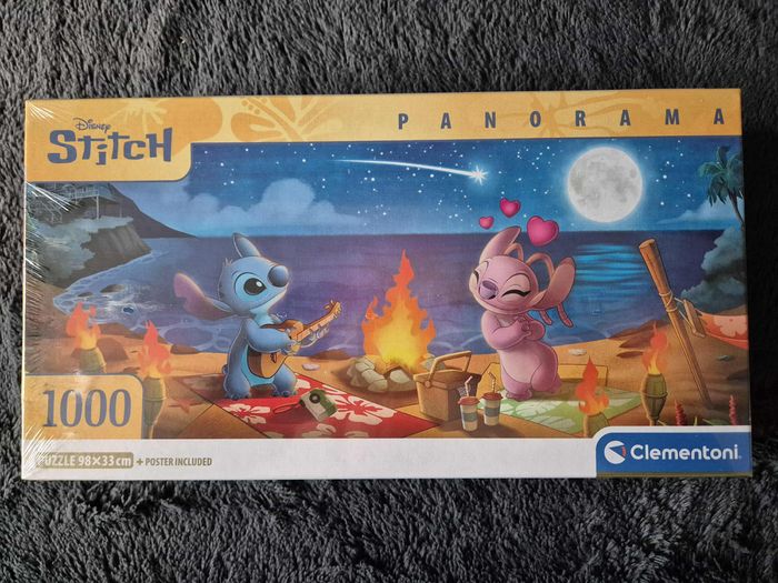 Puzzle 1000 pièces Stitch, Panorama Compact, CLEMENTONI