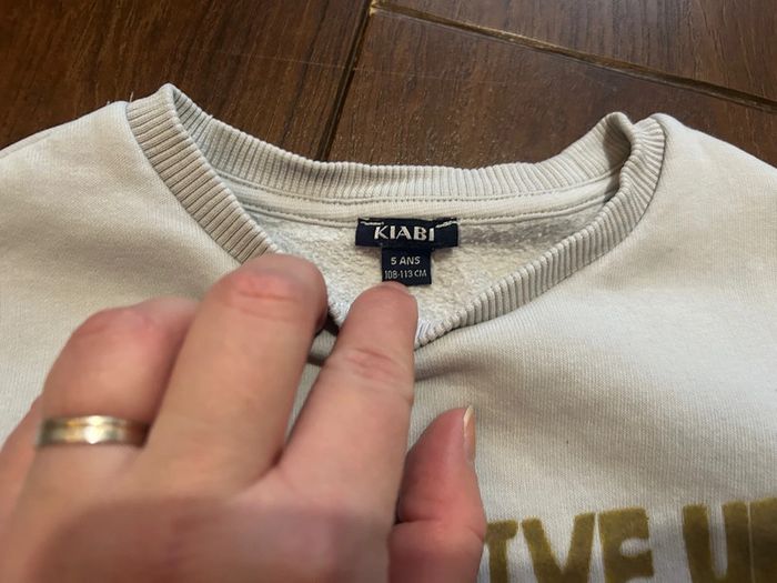 ensemble de 2 sweats en coton Bleu clair et blanc Kiabi 5 ans - photo numéro 6