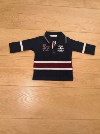 Polo lulu castagnette manches longues - 6 mois