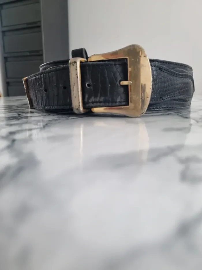 Ceinture noir vintage - photo numéro 14