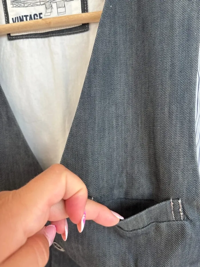 Gilet de costume en jean devred taille M - photo numéro 3