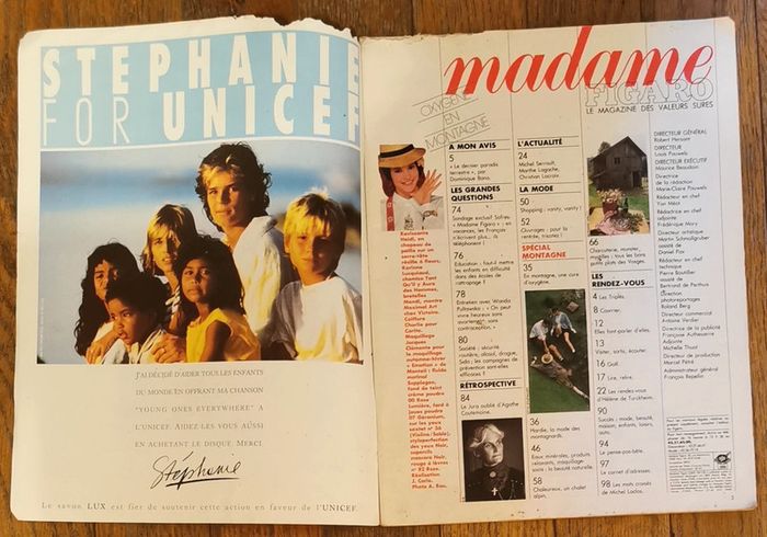 Ancien magazine Madame figaro 1987 N°13343 vintage - photo numéro 2