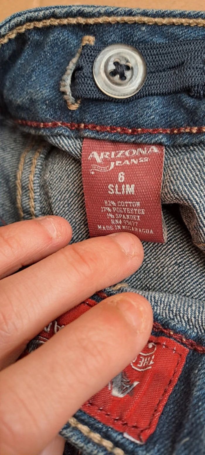 💚Jean slim enfant – bleu denim classique - Taille 6 ans - photo numéro 5