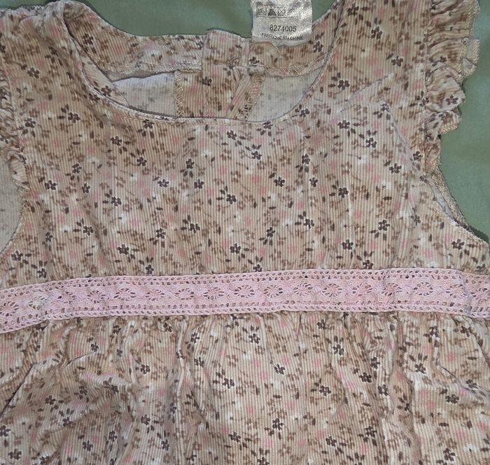 Tunique velours côtelé rose/beige 18 mois - photo numéro 4