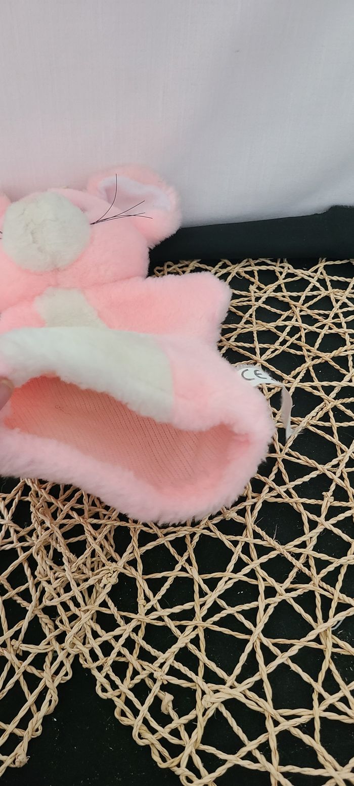 Marionnette souris 🐭 rose et blanche - photo numéro 3