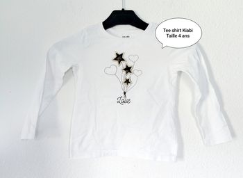 Tee shirt Kiabi taille 4 ans