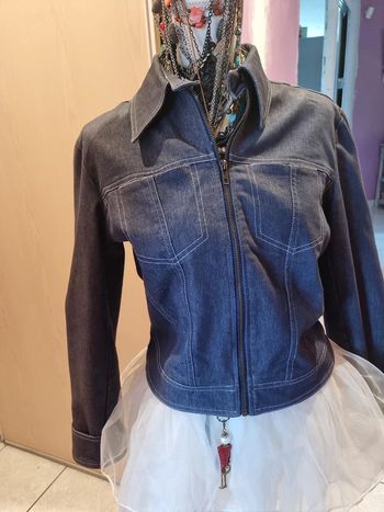 Veste jean zippée