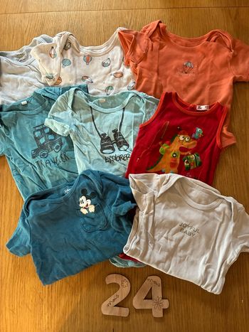 Lots bodies manches courtes 24 mois