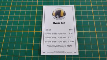 Carte Hyper Ball pièce détachée jeu de société Monopoly Pokémon édition de Kanto #C43
