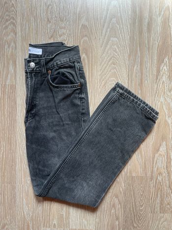 Jean Zara taille haute gris anthracite - coupe droite – taille 34