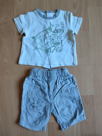 Lot tenue été bermuda + t-shirt manches courtes Orchestra en 1M