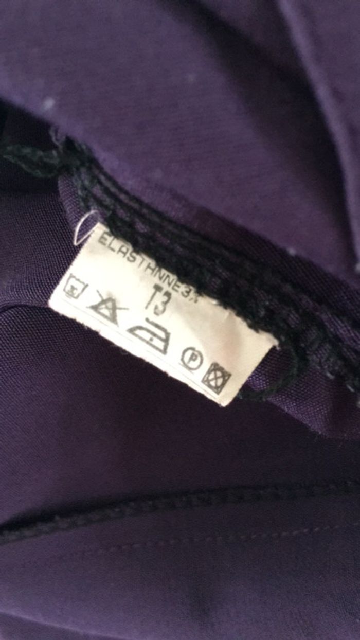 Pantalon violet matière elastane. - photo numéro 8