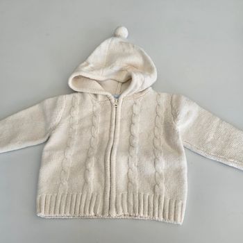 Gilet zippé a capuche - tex - 6 mois