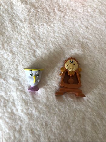 Lot 2 figurines Disney La belle et la bête - Big ben et Zip