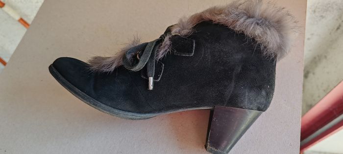 Bottines noires femme en cuir - photo numéro 4