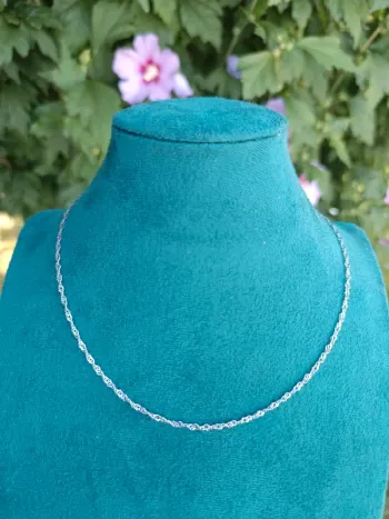 Collier maille torsadé acier inoxydable