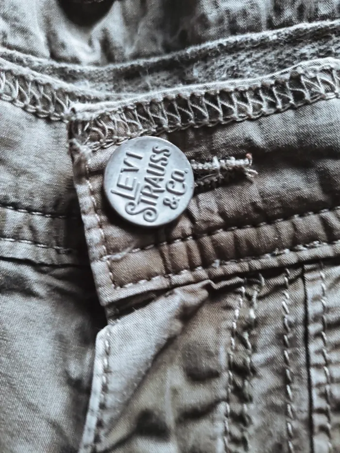 🌴 micro short kaki levi Strauss & co  vintage 🐍 - photo numéro 3