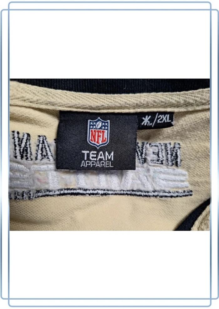 Polo NFL New Orleans Saints officiel 2XL vintage noir beige (540) - photo numéro 11