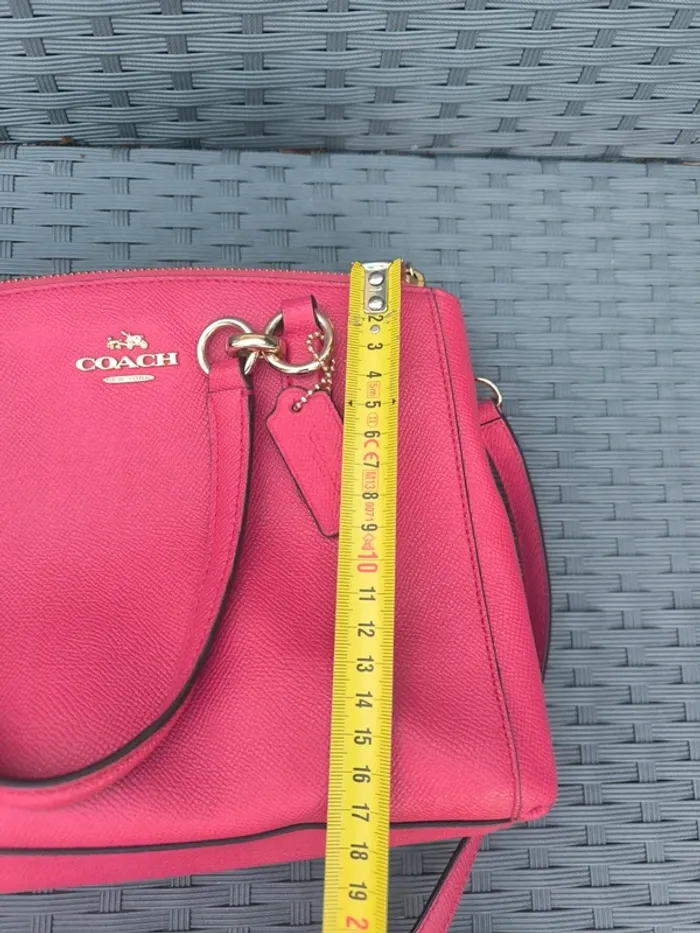 Sac à main avec bandoulière cuir rose Coach - photo numéro 10