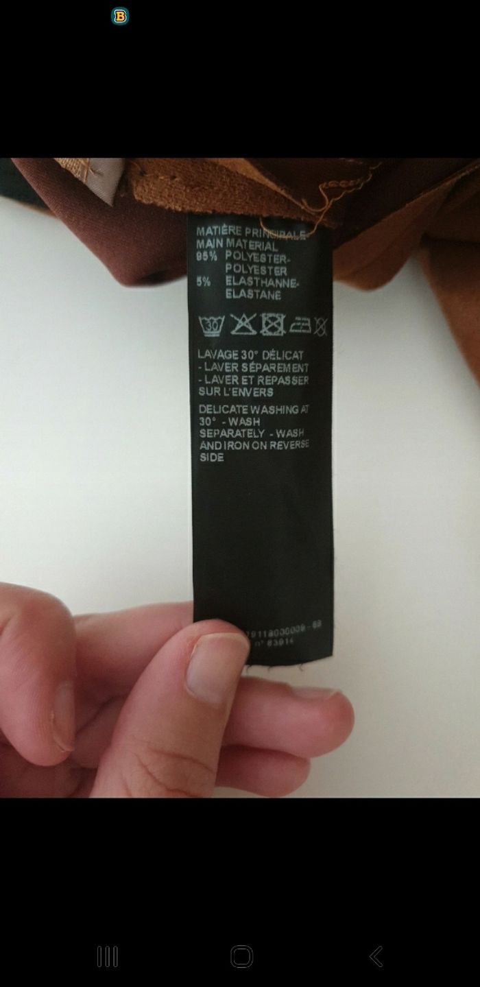 Pantalon effet velour camel - photo numéro 5