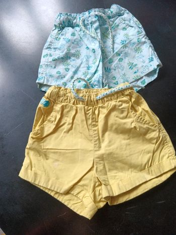 Lot de deux shorts en 18 mois