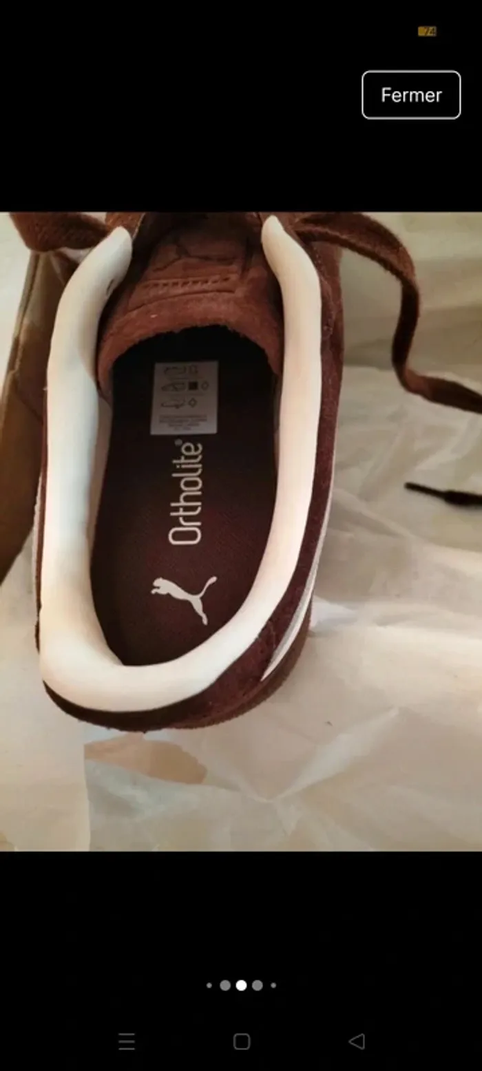 Modèle rare - baskets Puma Palermo chics couleur marron neuves - photo numéro 2