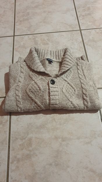 Gilet en laine beige