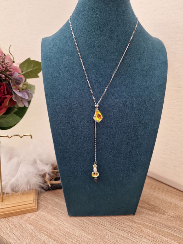 Collier Acier Perles D'eau Douce Cristal - photo numéro 15