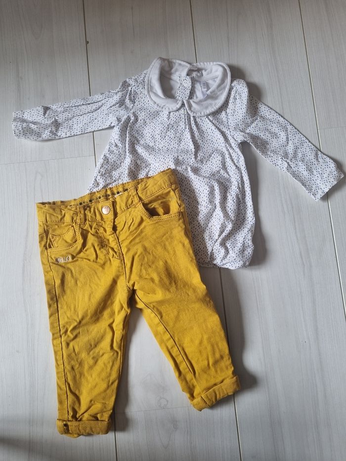 Ensemble sous pull pantalon hiver 9 mois