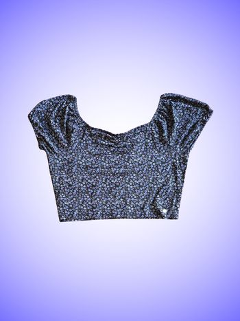 Top Court Crop Top Fleuri Taille 42 XL Lulu Castagnette