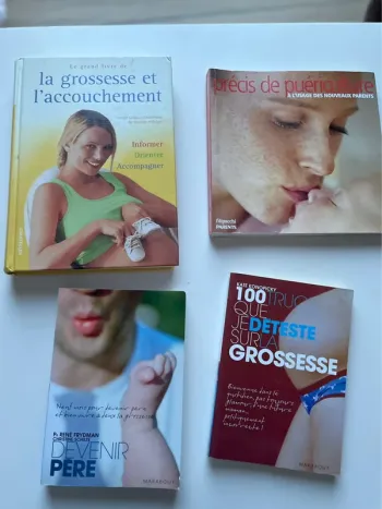 Lot de quatre livres Maternité, puériculture paternité grossesse