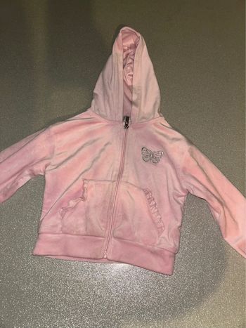 Gilet rose à capuche 4/5 ans