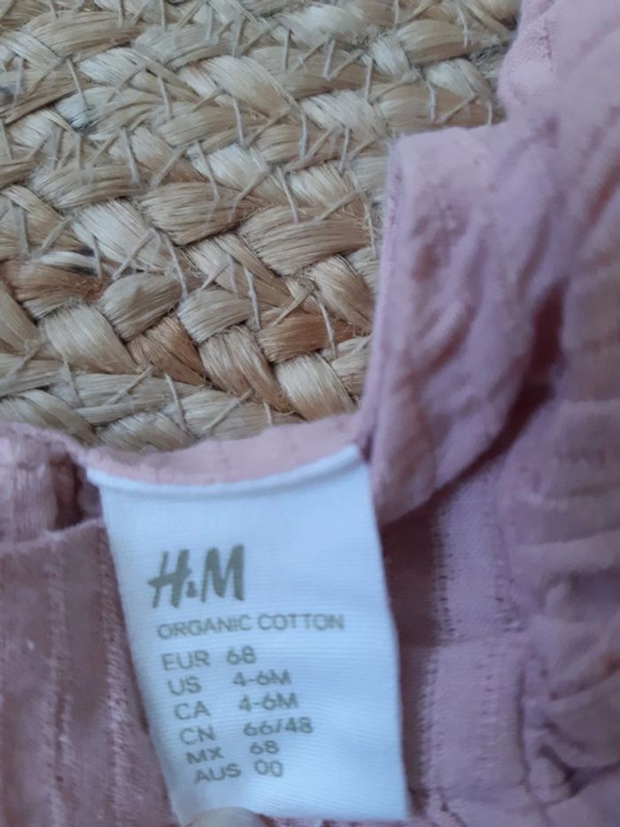 Robe rose et collant blanc 68 cm - photo numéro 5