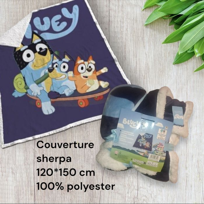 Grande couverture en sherpa bluey