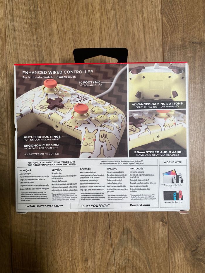 Manette pokemon pikashu electric type , nintendo switch , neuve - photo numéro 6