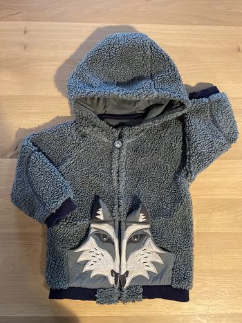Gilet épais gris bleu à capuche sergent Major 18/24 mois