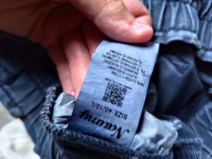 Pantalon en Jeans Mom Fit bleu / gris Naumy taille 40 - photo numéro 5