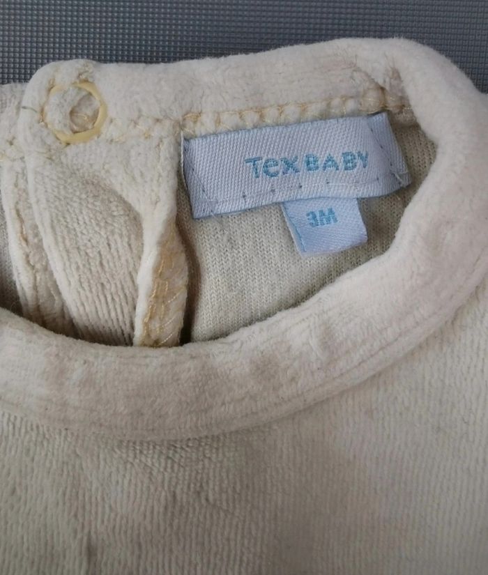 Lot de 5 pyjamas 1 pièce velours 3 mois garçon Tex - photo numéro 5