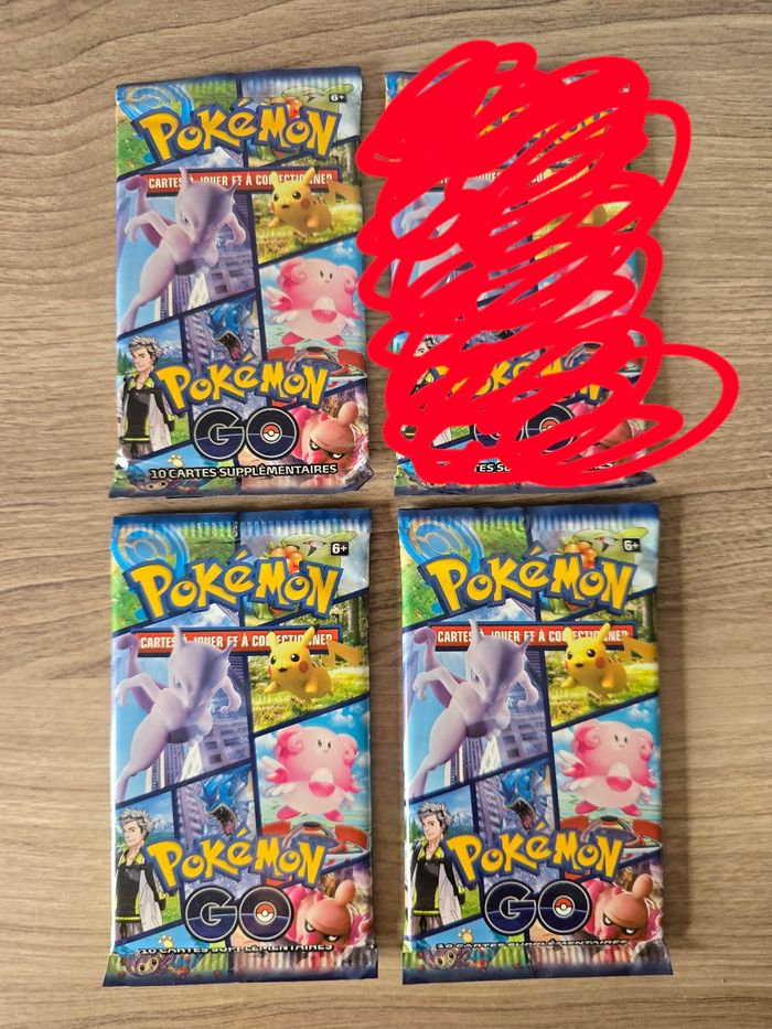 Lot de 3 boosters carte pokemon pokemon go
