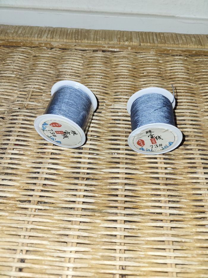 Lot de 2 Rouleau Nylon Perlage Filetage Nouage Cordon
