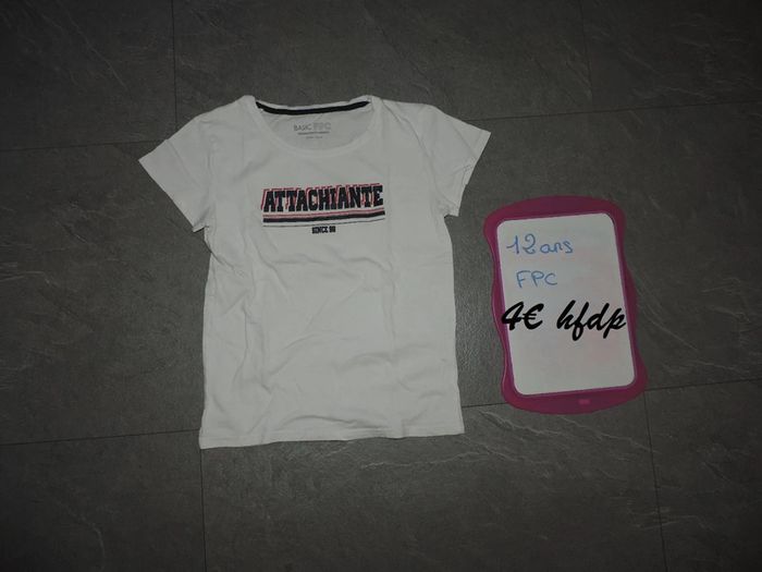 tee shirt FPC taille 12 ans