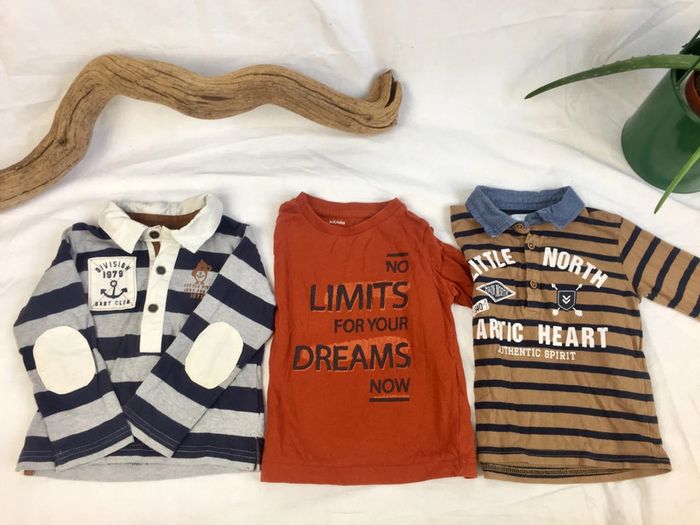 Lot de 3 t-shirt / polos manches longues 2 ans - photo numéro 3