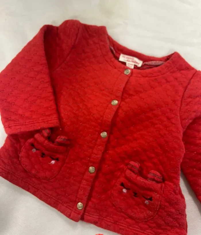 Ensemble jean et gilet 12 mois fille spam - photo numéro 4