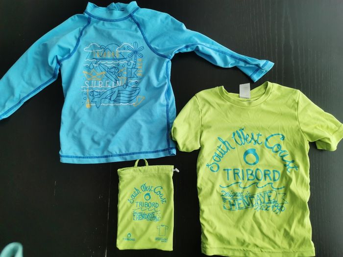 2 maillots anti UV tribord 4 ans