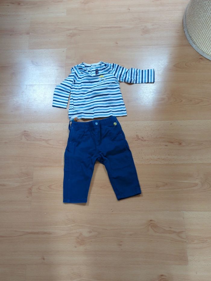 Lot de 2 magnifiques ensemble bébé garçon 68 cm Mon premier major - photo numéro 5