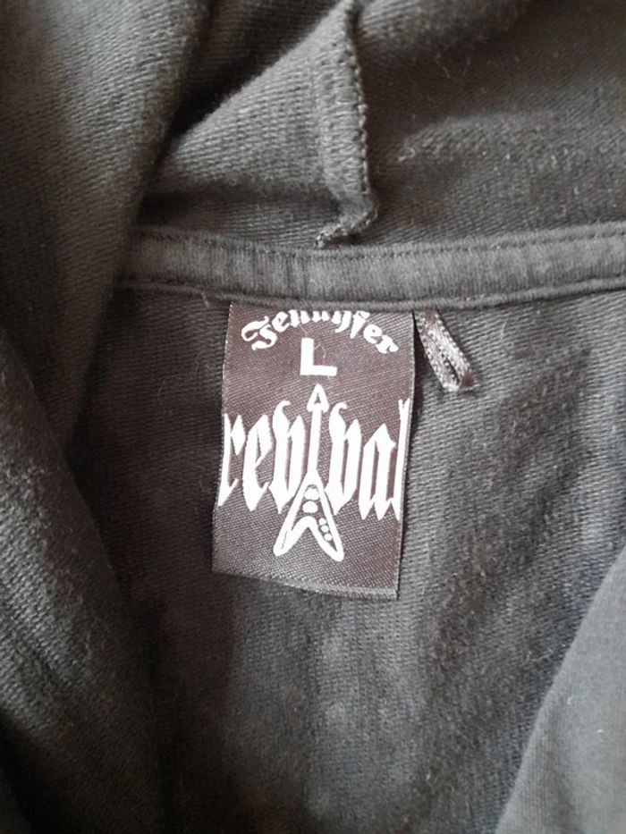 Boléro noir à capuche coton Jennyfer TL 40 - photo numéro 4