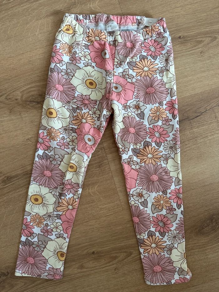 Legging fleuri vintage molletonné 4 ans