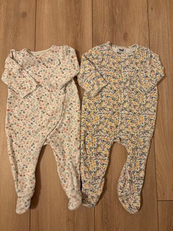 Lot de deux pyjamas velours 