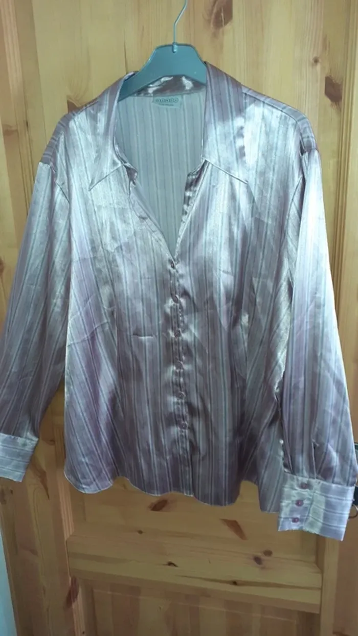 Chemise rose satiné - photo numéro 13